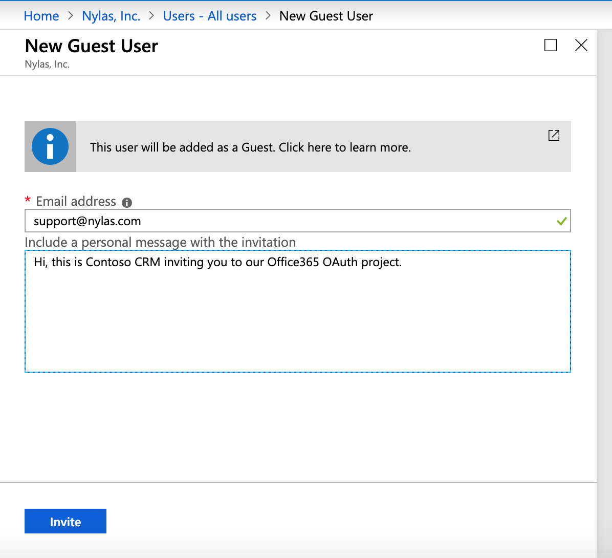 Azure add guest