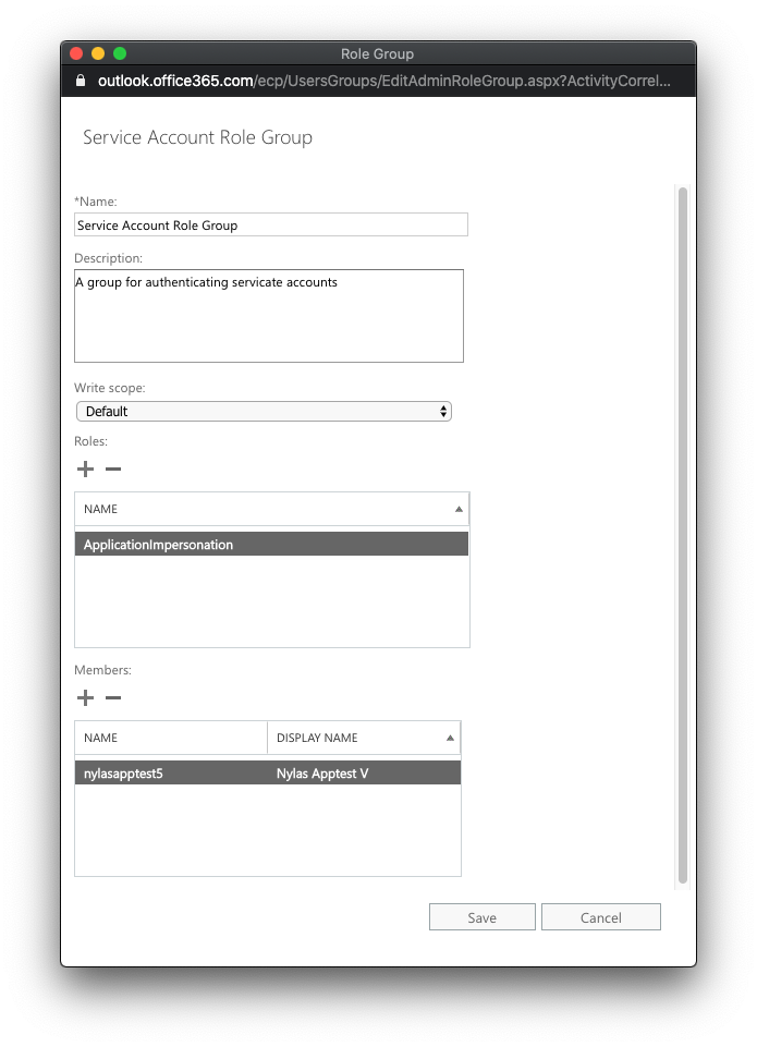 Exchange admin center permissions add member