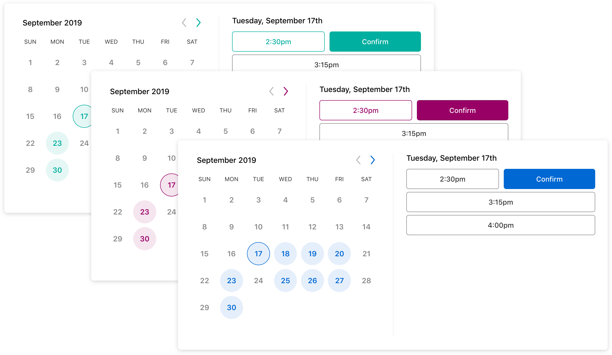 Scheduler Custom Theme Color