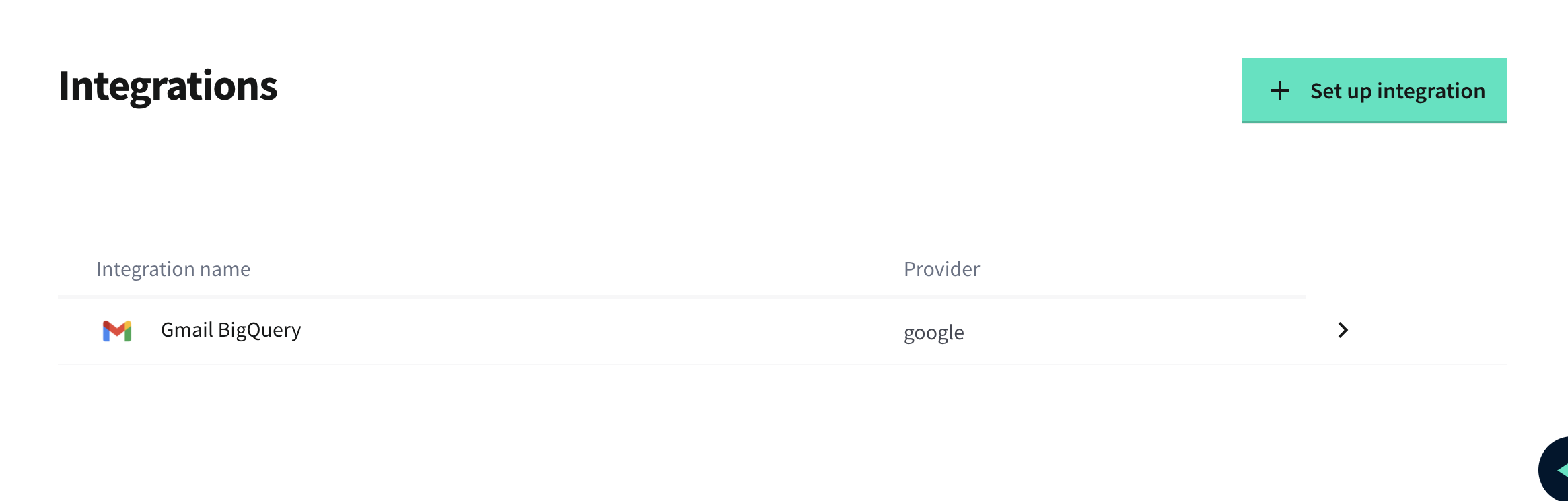 Nylas dashboard showing the create Integration page